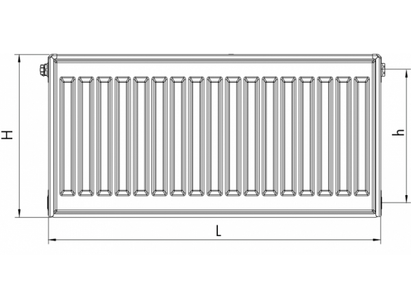 RADIK KLASIK - Z - Zinc-coated panel radiator with side connection