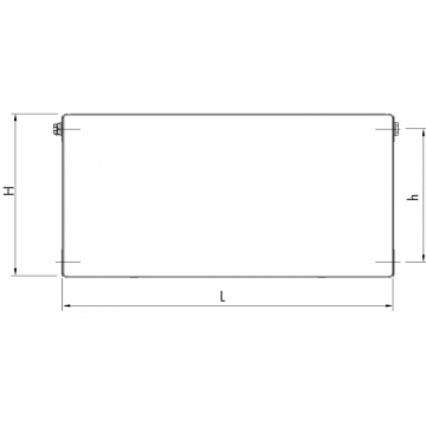 RADIK PLAN KLASIK - Steel panel radiator with flat front panel and side connection