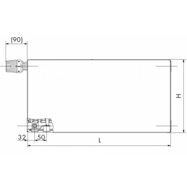 RADIK PLAN VKL - Steel panel radiator with flat front panel and left bottom connection