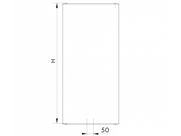 RADIK PLAN VERTIKAL - M - Vertically aligned panel radiator with bottom middle connection and flat front panel