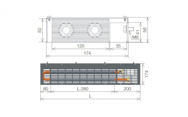 KORASPACE - Facade convectors with natural convection